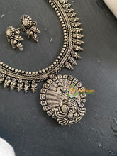 Oxidized Kolhapuri Pendant Short Neckpiece-S733